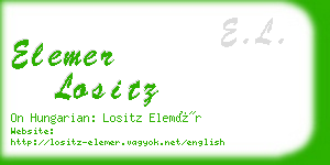 elemer lositz business card